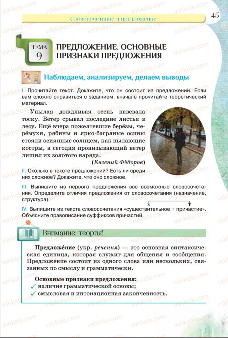 Страница 45 | Підручник Русский язык 8 клас Л.В Давидюк, В.И. Стативка 2016 8 год обучения