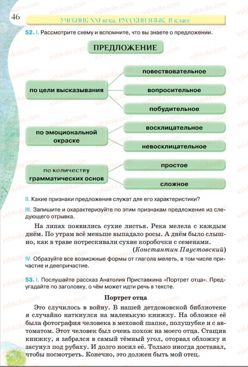 Страница 46 | Підручник Русский язык 8 клас Л.В Давидюк, В.И. Стативка 2016 8 год обучения