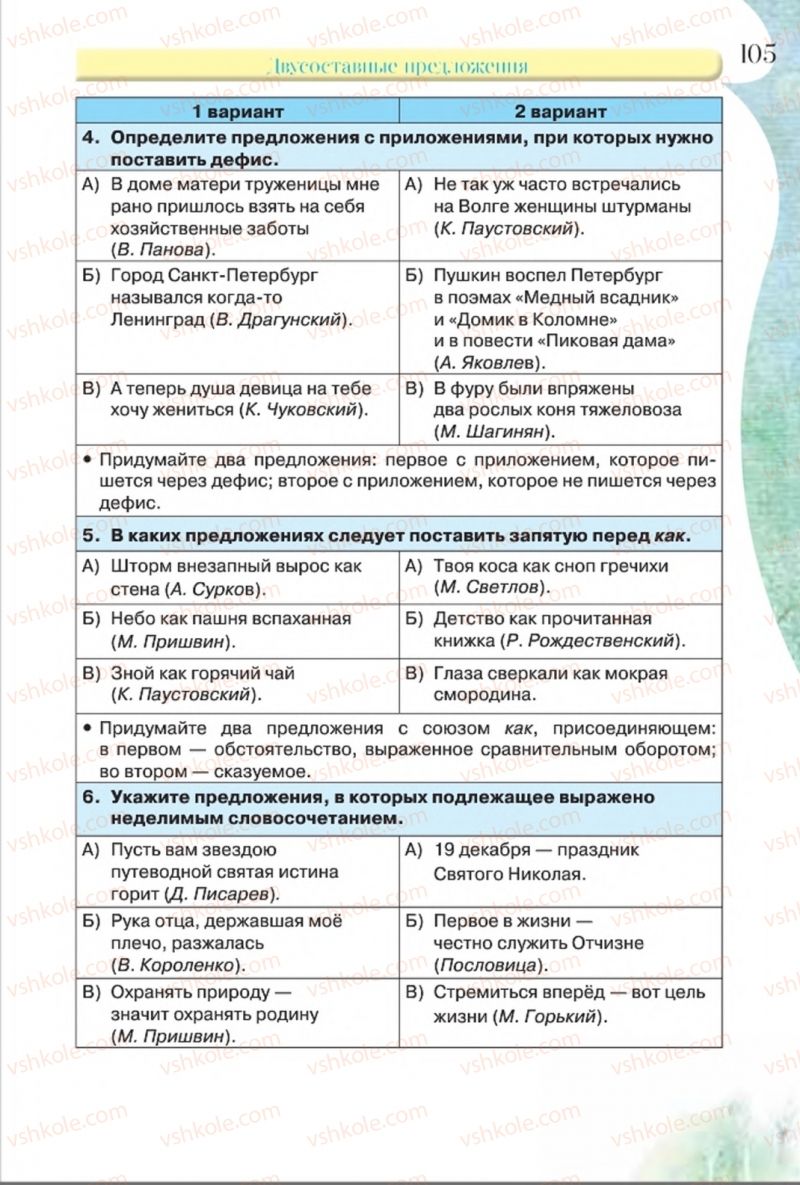 Страница 105 | Підручник Русский язык 8 клас Л.В Давидюк, В.И. Стативка 2016 8 год обучения