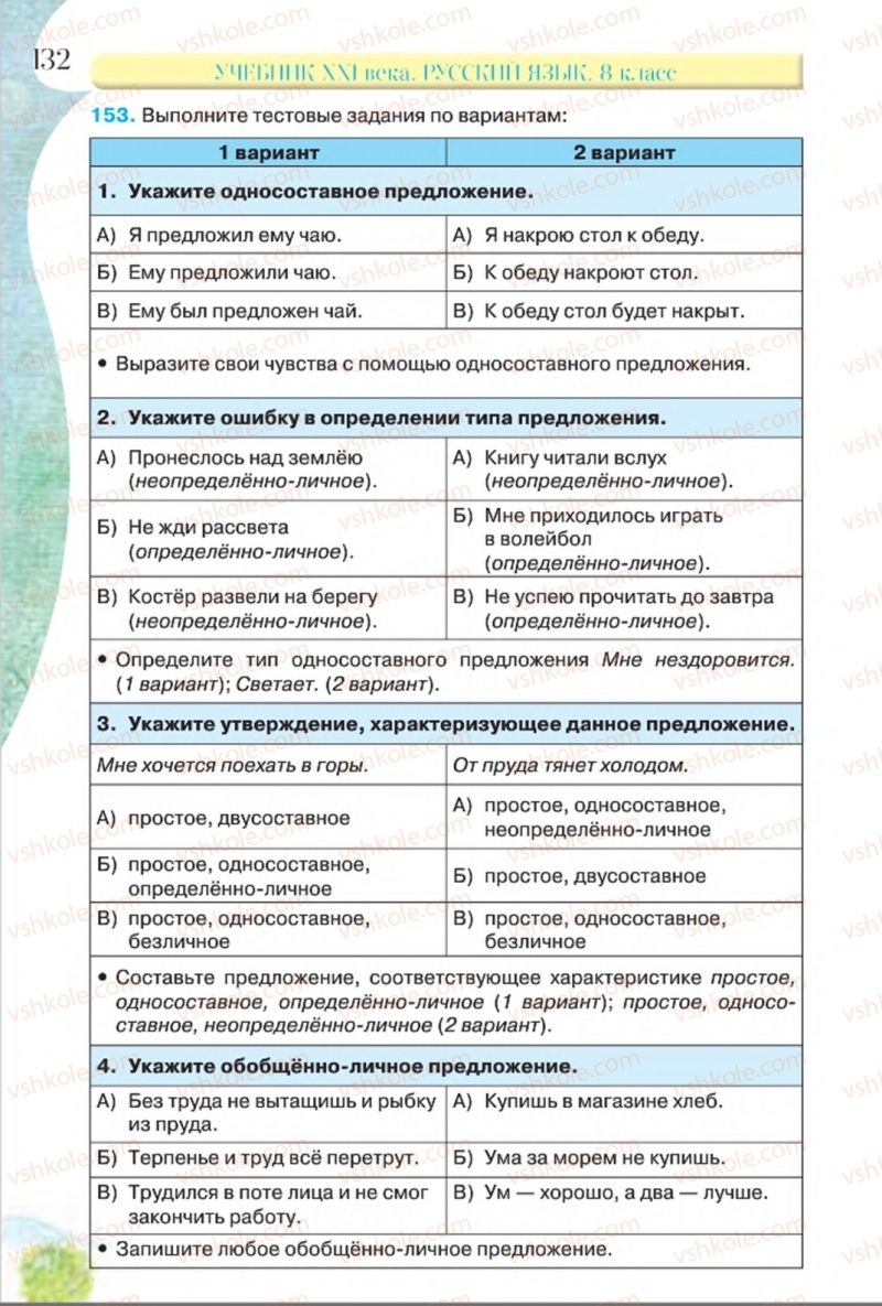 Страница 132 | Підручник Русский язык 8 клас Л.В Давидюк, В.И. Стативка 2016 8 год обучения