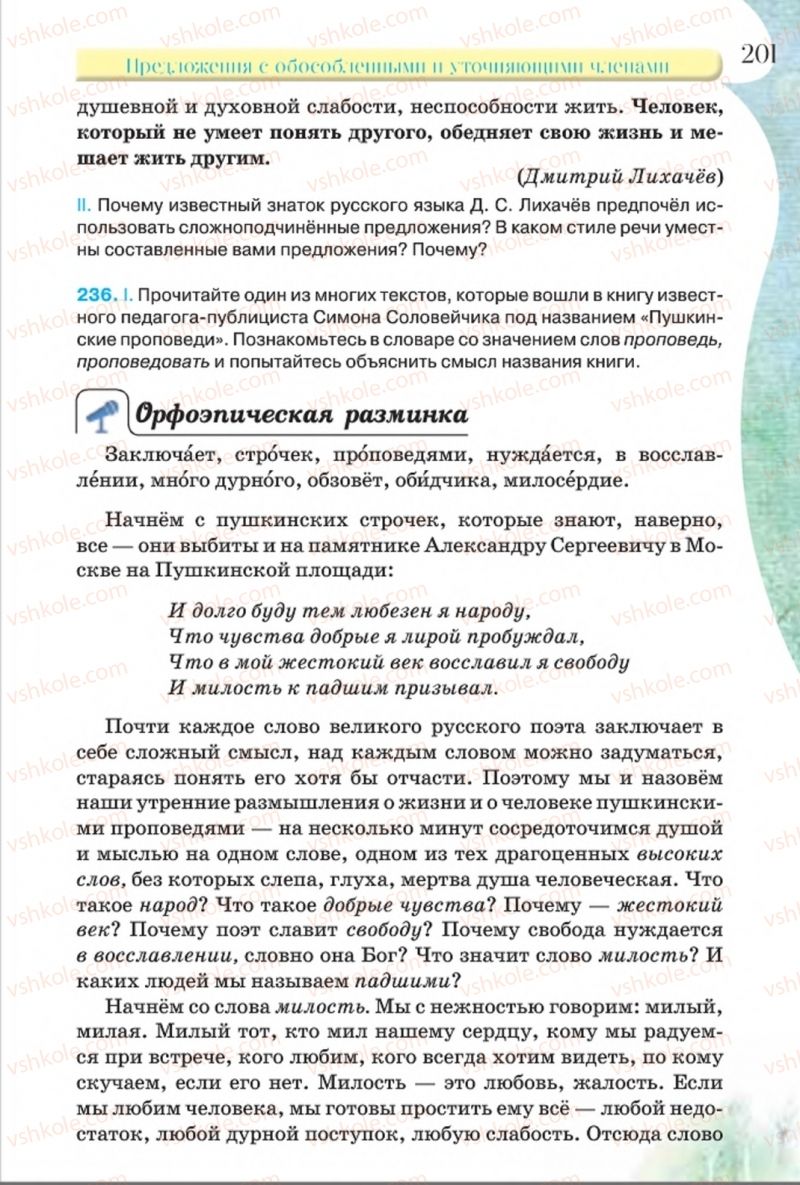 Страница 201 | Підручник Русский язык 8 клас Л.В Давидюк, В.И. Стативка 2016 8 год обучения