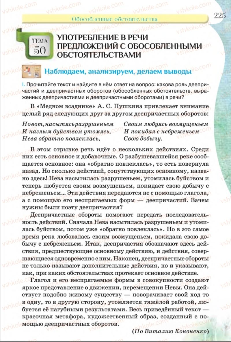 Страница 225 | Підручник Русский язык 8 клас Л.В Давидюк, В.И. Стативка 2016 8 год обучения