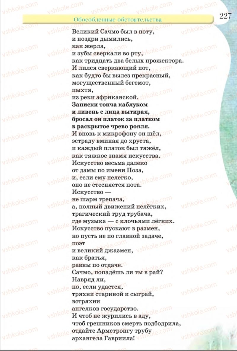 Страница 227 | Підручник Русский язык 8 клас Л.В Давидюк, В.И. Стативка 2016 8 год обучения