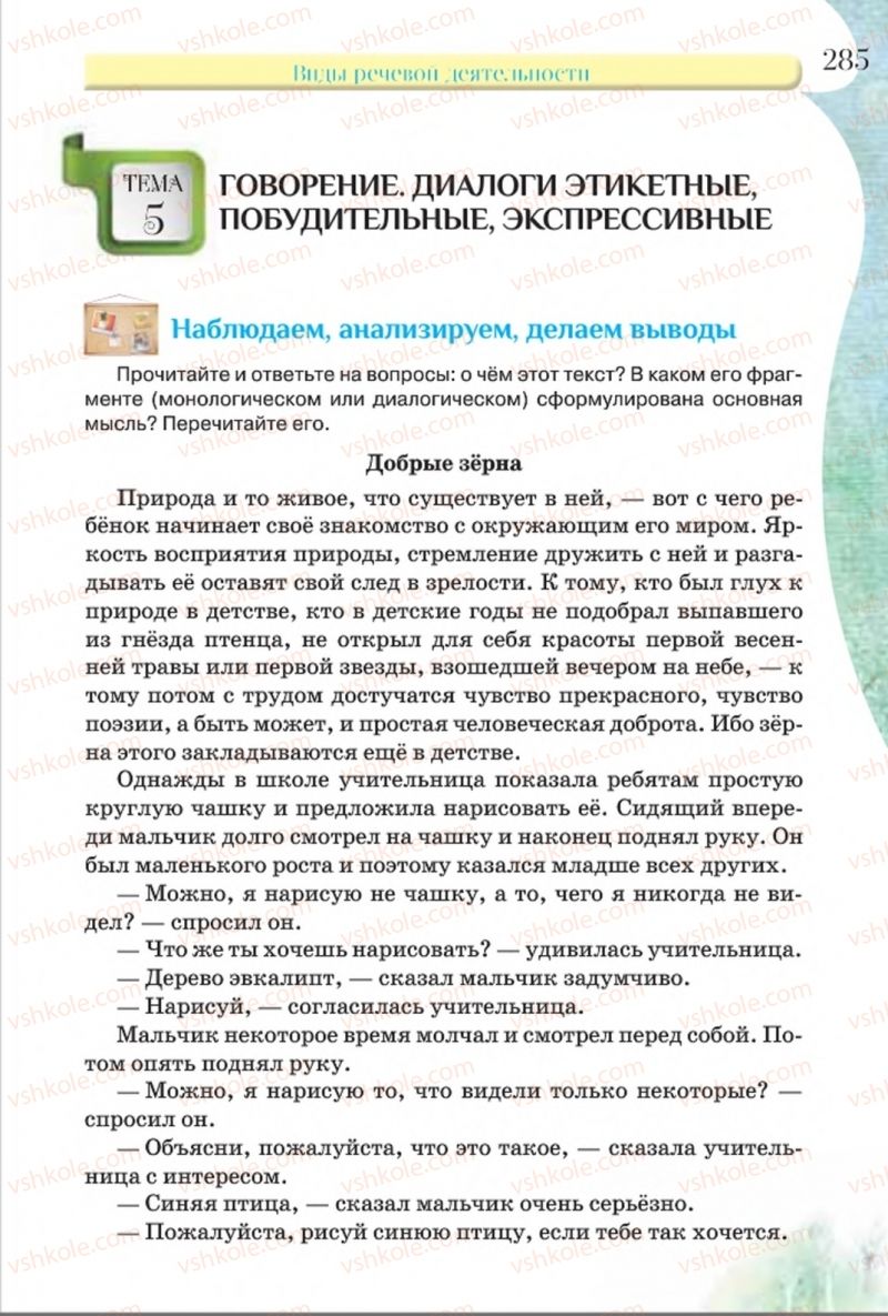 Страница 285 | Підручник Русский язык 8 клас Л.В Давидюк, В.И. Стативка 2016 8 год обучения
