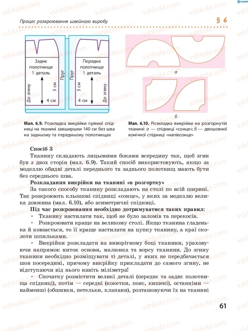 Страница 61 | Підручник Трудове навчання 8 клас І.Ю. Ходзицька, В.П. Тименко, О.В. Горобець 2016