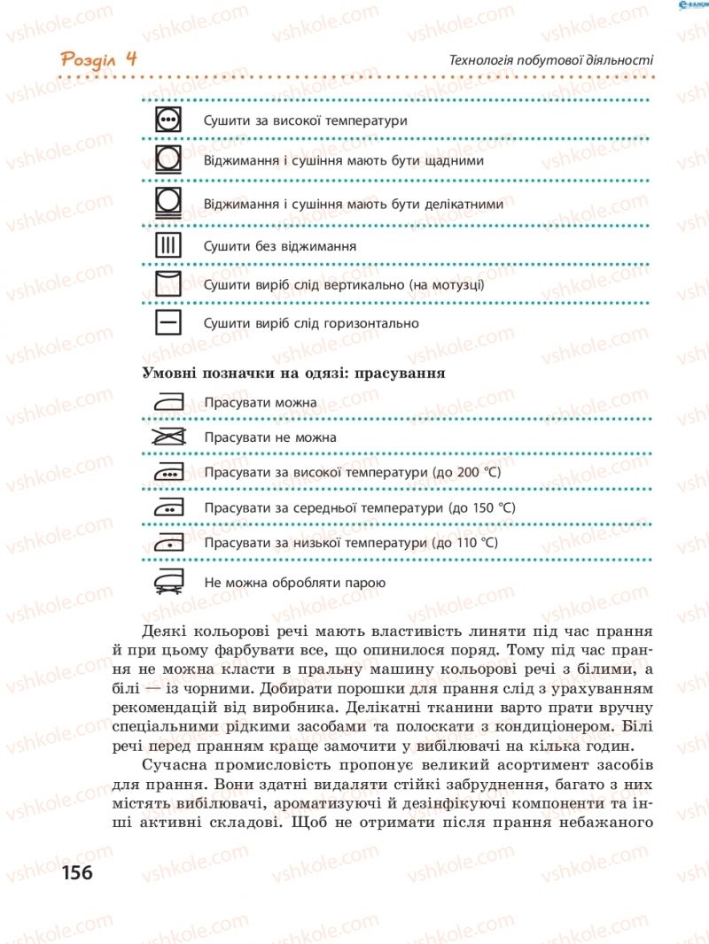 Страница 156 | Підручник Трудове навчання 8 клас І.Ю. Ходзицька, В.П. Тименко, О.В. Горобець 2016