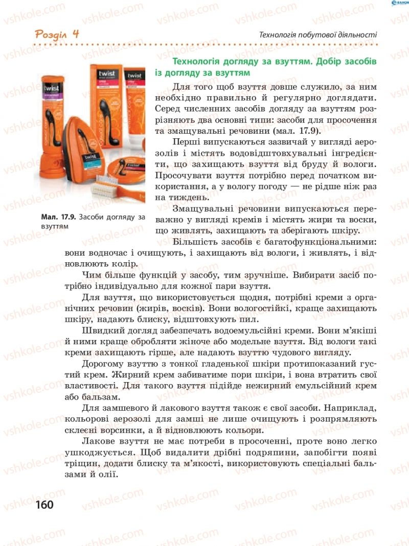 Страница 160 | Підручник Трудове навчання 8 клас І.Ю. Ходзицька, В.П. Тименко, О.В. Горобець 2016