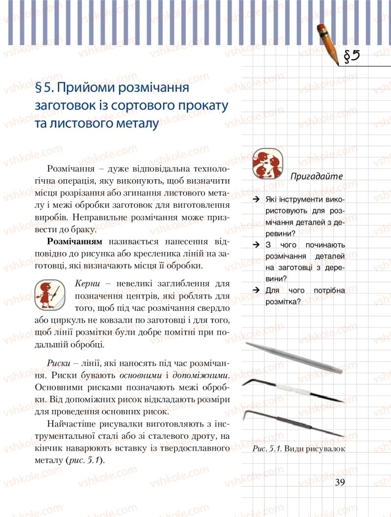 Страница 39 | Підручник Трудове навчання 8 клас Б.М. Терещук, М.А. Захаревичй 2016 Технічні види праці