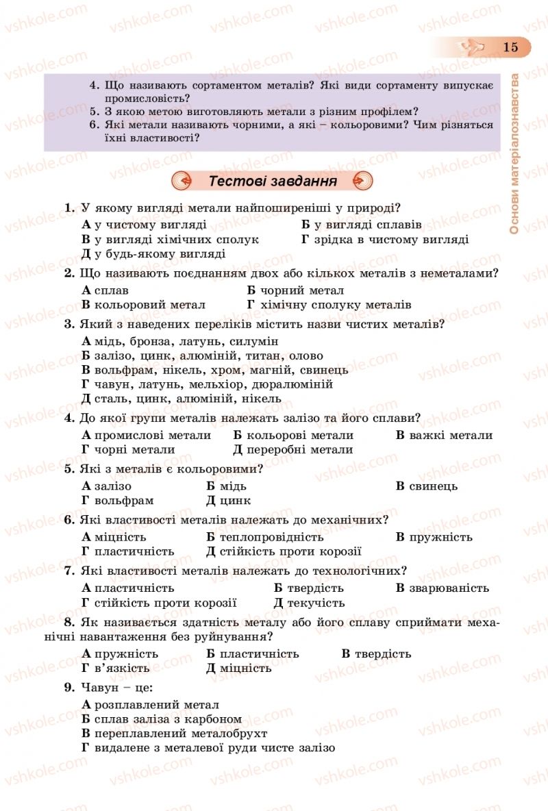 Страница 15 | Підручник Трудове навчання 8 клас В.М. Гащак, С.М. Дятленко, В.М. Терещук 2016 Технічні види праці