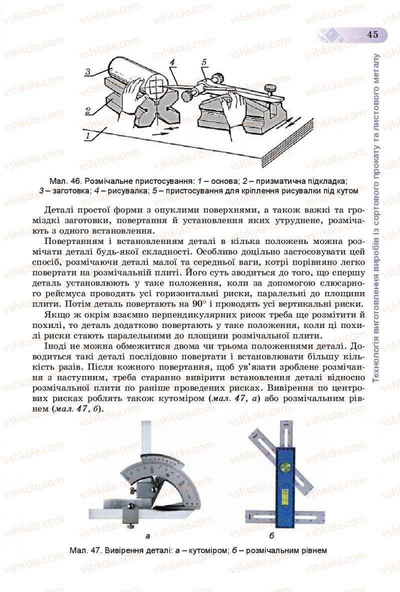 Страница 45 | Підручник Трудове навчання 8 клас В.М. Гащак, С.М. Дятленко, В.М. Терещук 2016 Технічні види праці