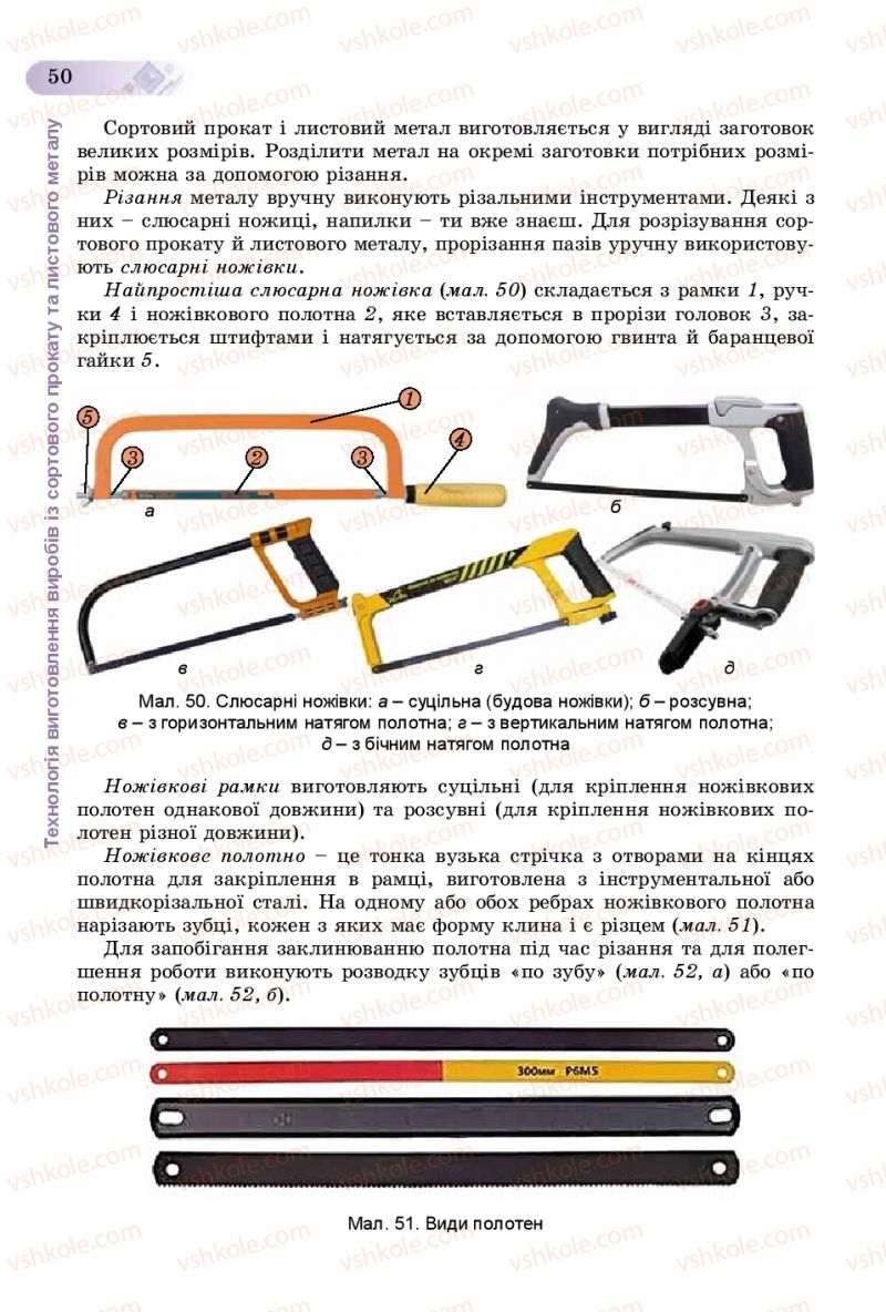 Страница 50 | Підручник Трудове навчання 8 клас В.М. Гащак, С.М. Дятленко, В.М. Терещук 2016 Технічні види праці