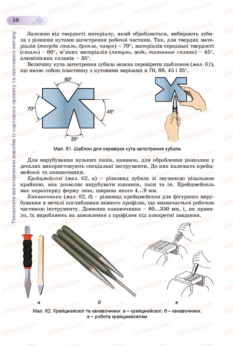 Страница 58 | Підручник Трудове навчання 8 клас В.М. Гащак, С.М. Дятленко, В.М. Терещук 2016 Технічні види праці