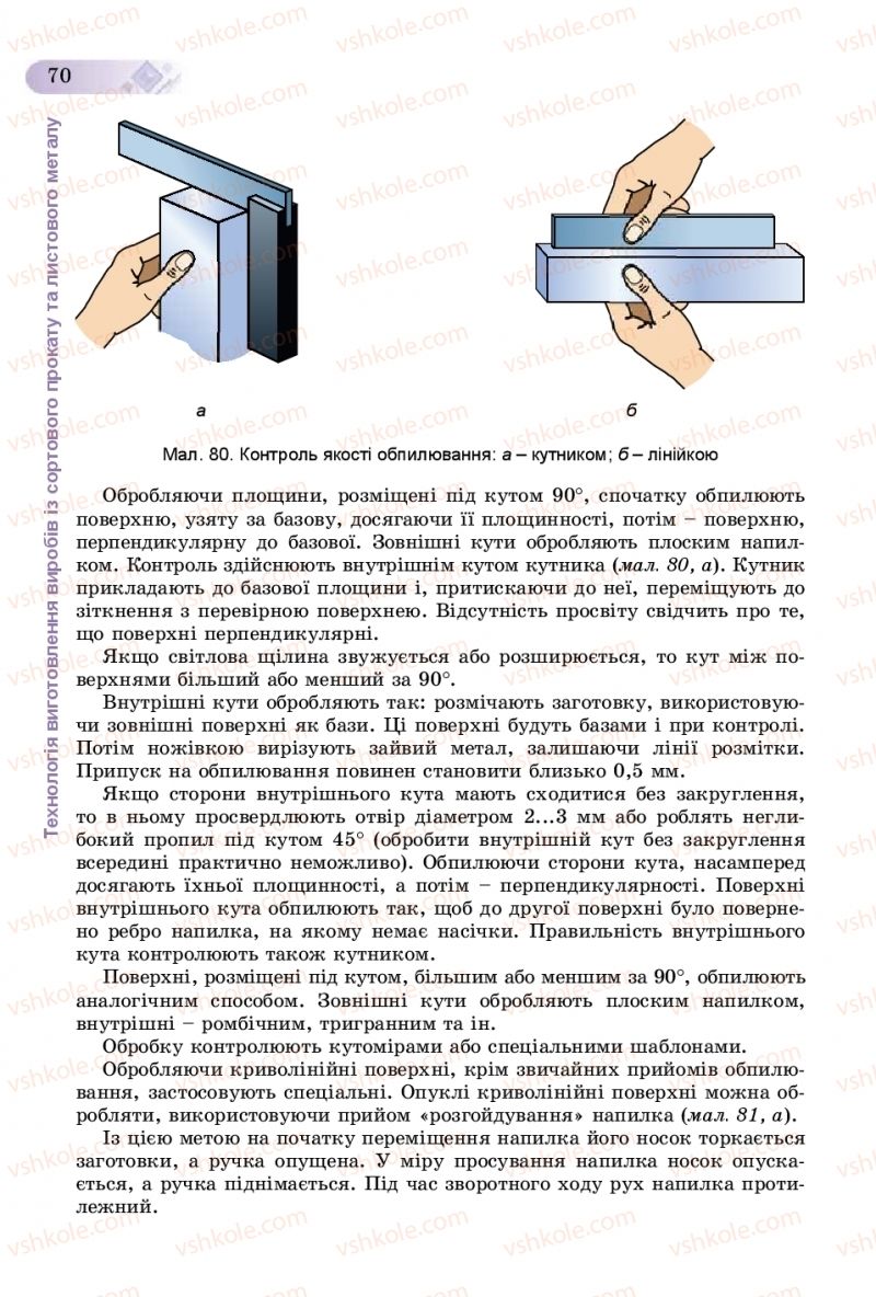 Страница 70 | Підручник Трудове навчання 8 клас В.М. Гащак, С.М. Дятленко, В.М. Терещук 2016 Технічні види праці