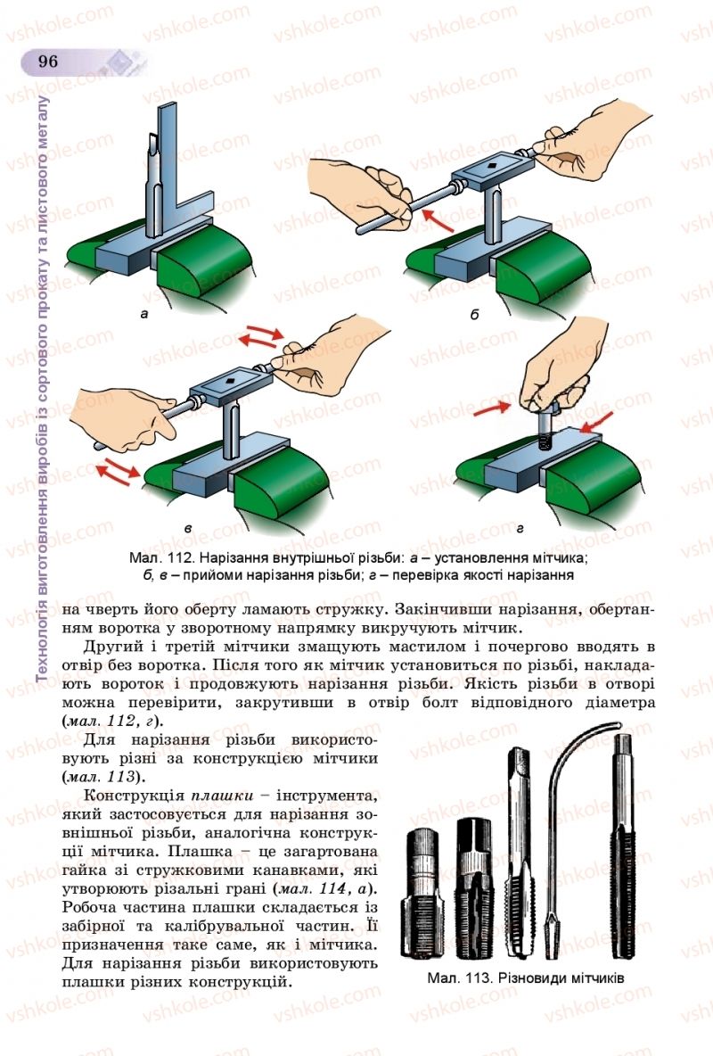 Страница 96 | Підручник Трудове навчання 8 клас В.М. Гащак, С.М. Дятленко, В.М. Терещук 2016 Технічні види праці