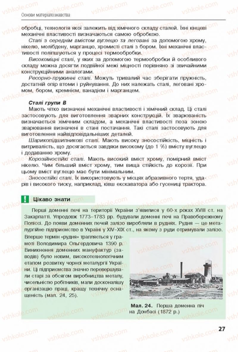 Страница 27 | Підручник Трудове навчання 8 клас Д.В. Лебедєв, А.М. Гедзик, В.В. Юрженко 2016 Технічні види праці