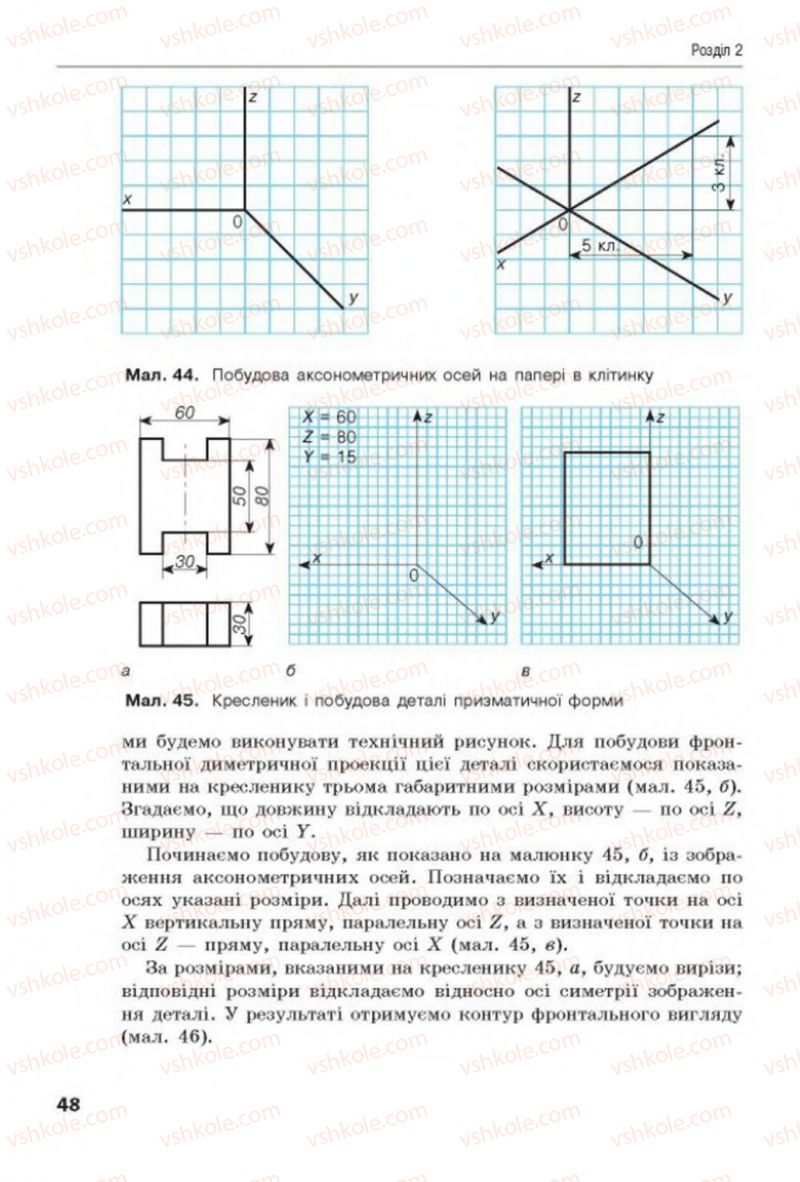 Страница 48 | Підручник Трудове навчання 8 клас Д.В. Лебедєв, А.М. Гедзик, В.В. Юрженко 2016 Технічні види праці