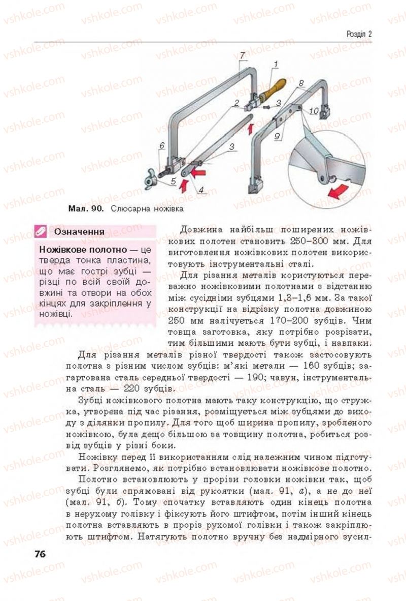 Страница 76 | Підручник Трудове навчання 8 клас Д.В. Лебедєв, А.М. Гедзик, В.В. Юрженко 2016 Технічні види праці