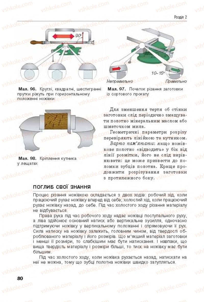 Страница 80 | Підручник Трудове навчання 8 клас Д.В. Лебедєв, А.М. Гедзик, В.В. Юрженко 2016 Технічні види праці