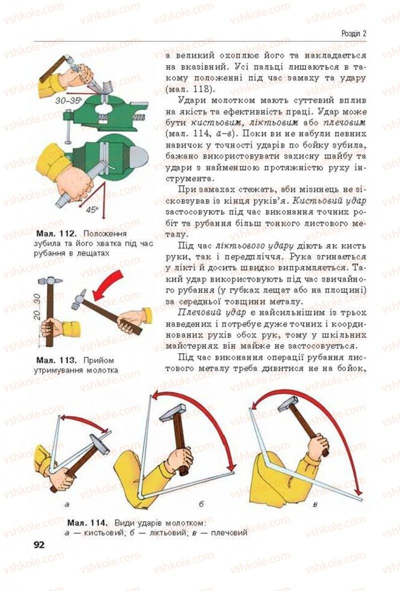 Страница 92 | Підручник Трудове навчання 8 клас Д.В. Лебедєв, А.М. Гедзик, В.В. Юрженко 2016 Технічні види праці