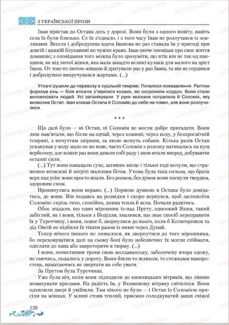 Страница 120 | Підручник Українська література 8 клас О.М. Авраменко 2016