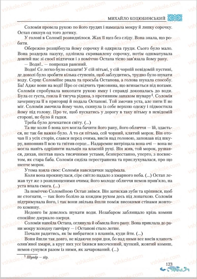 Страница 123 | Підручник Українська література 8 клас О.М. Авраменко 2016