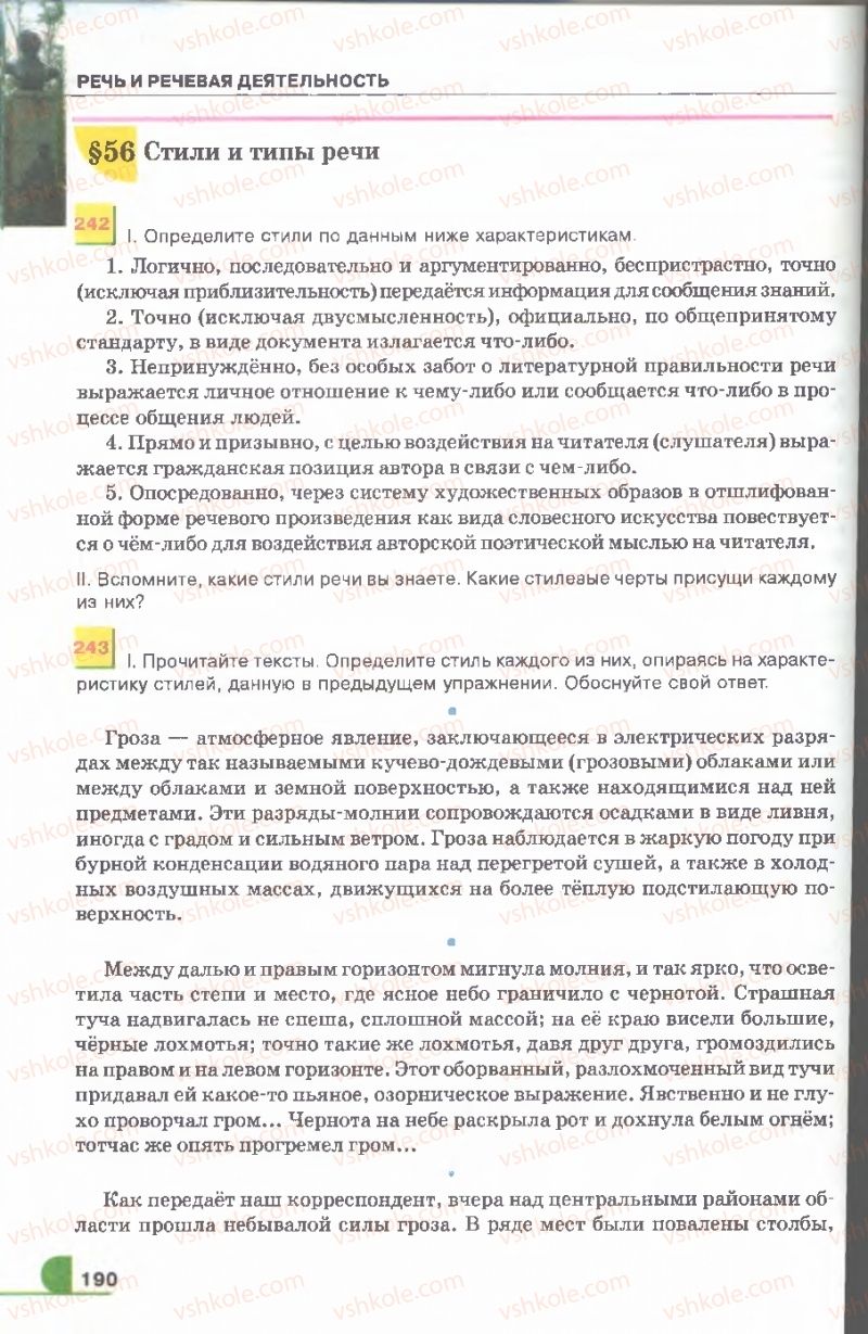 Страница 190 | Підручник Русский язык 9 клас Е.И. Быкова, Л.В. Давидюк, В.И. Стативка 2009