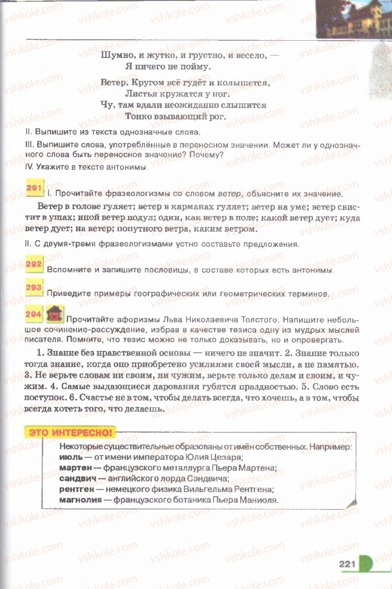 Страница 221 | Підручник Русский язык 9 клас Е.И. Быкова, Л.В. Давидюк, В.И. Стативка 2009