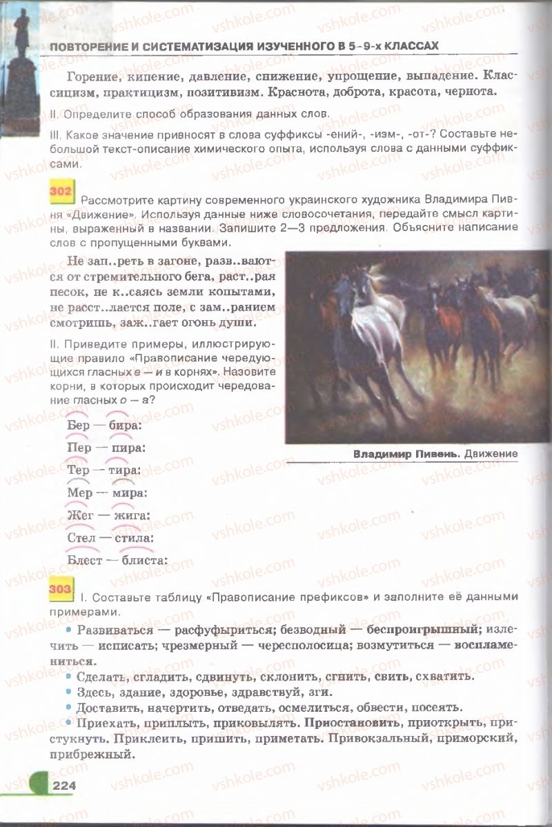 Страница 224 | Підручник Русский язык 9 клас Е.И. Быкова, Л.В. Давидюк, В.И. Стативка 2009
