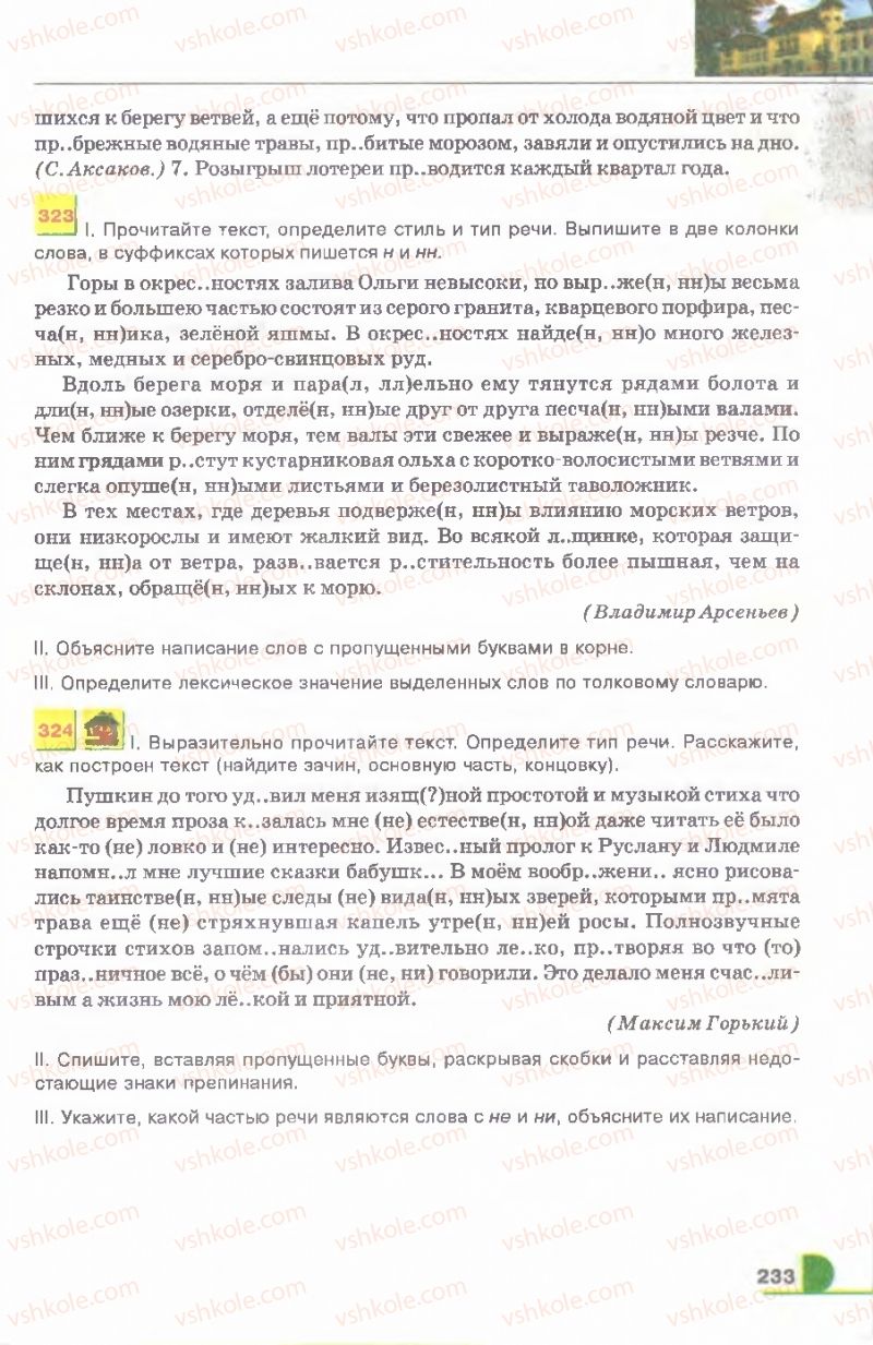 Страница 233 | Підручник Русский язык 9 клас Е.И. Быкова, Л.В. Давидюк, В.И. Стативка 2009