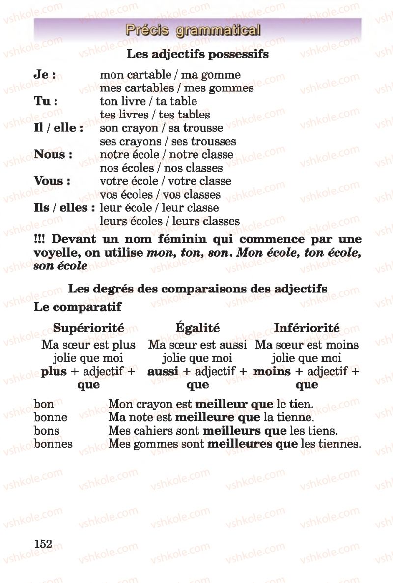 Страница 152 | Підручник Французька мова 4 клас Ю.М. Клименко 2015