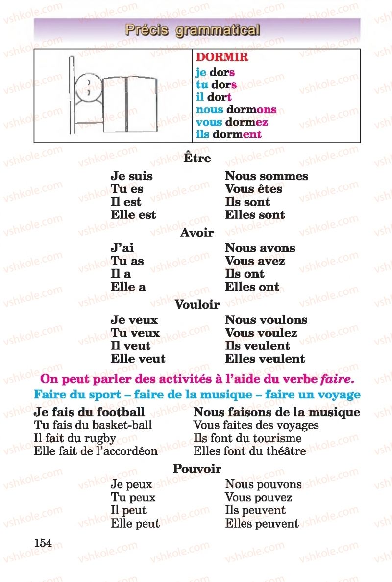 Страница 154 | Підручник Французька мова 4 клас Ю.М. Клименко 2015