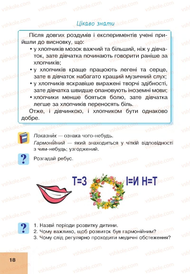 Страница 18 | Підручник Основи здоров'я 4 клас О.М. Кікінежді, Н.Б. Шост, І.М. Шульга 2015