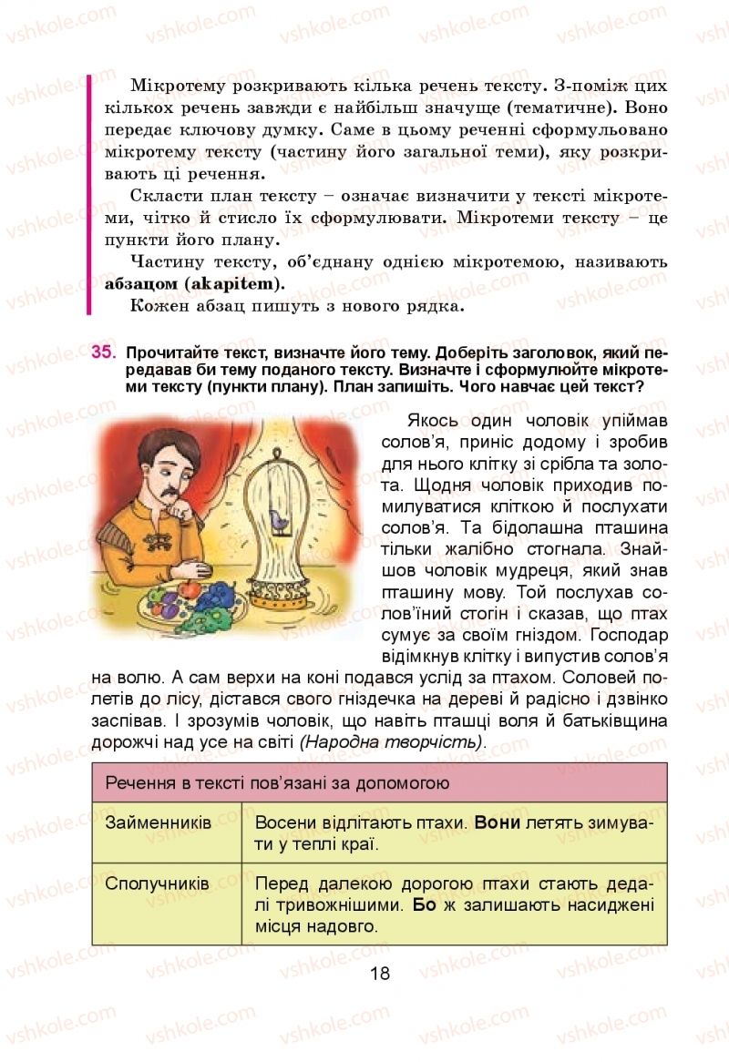 Страница 18 | Підручник Українська мова 5 клас Н.М. Тушніцка, М.Б. Пилип 2013