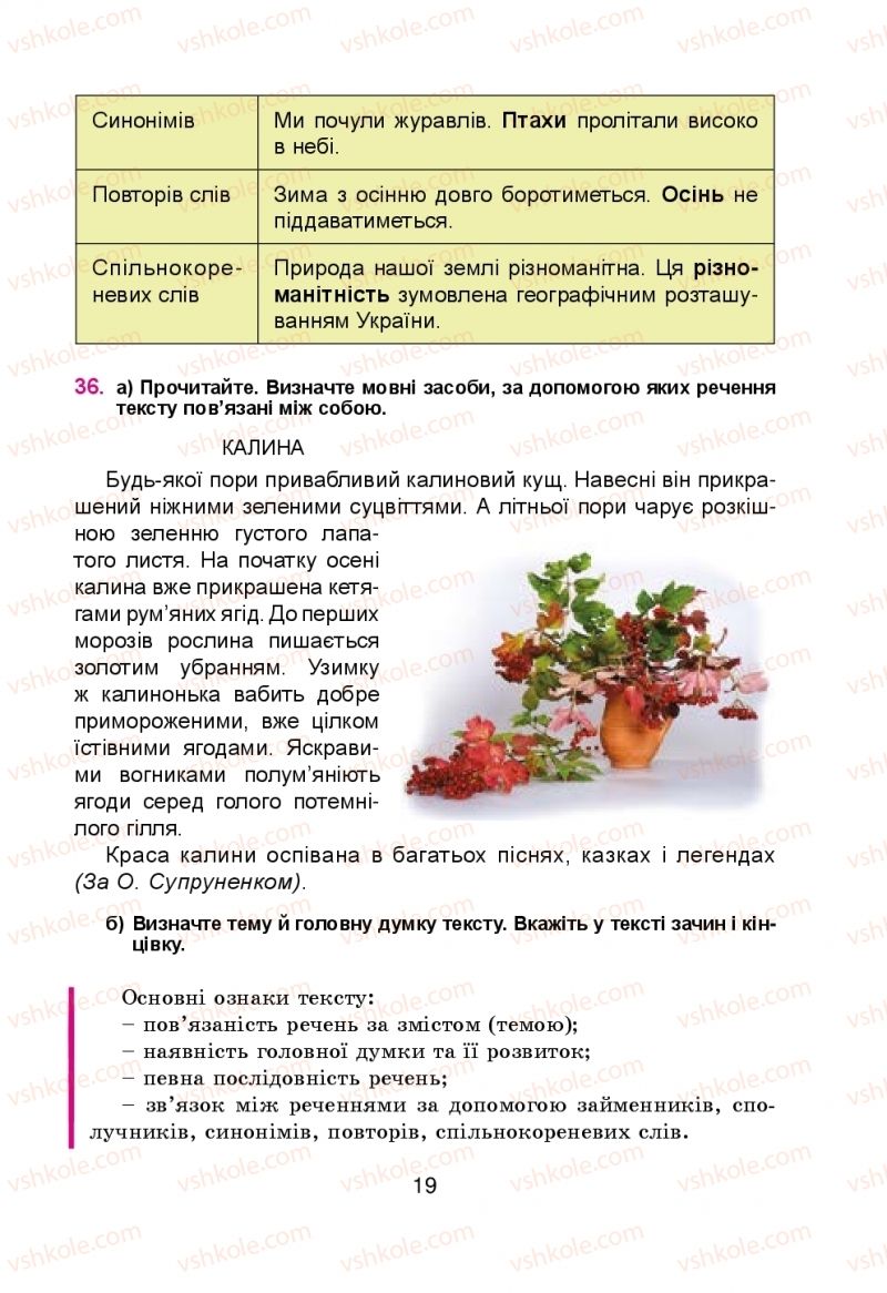 Страница 19 | Підручник Українська мова 5 клас Н.М. Тушніцка, М.Б. Пилип 2013