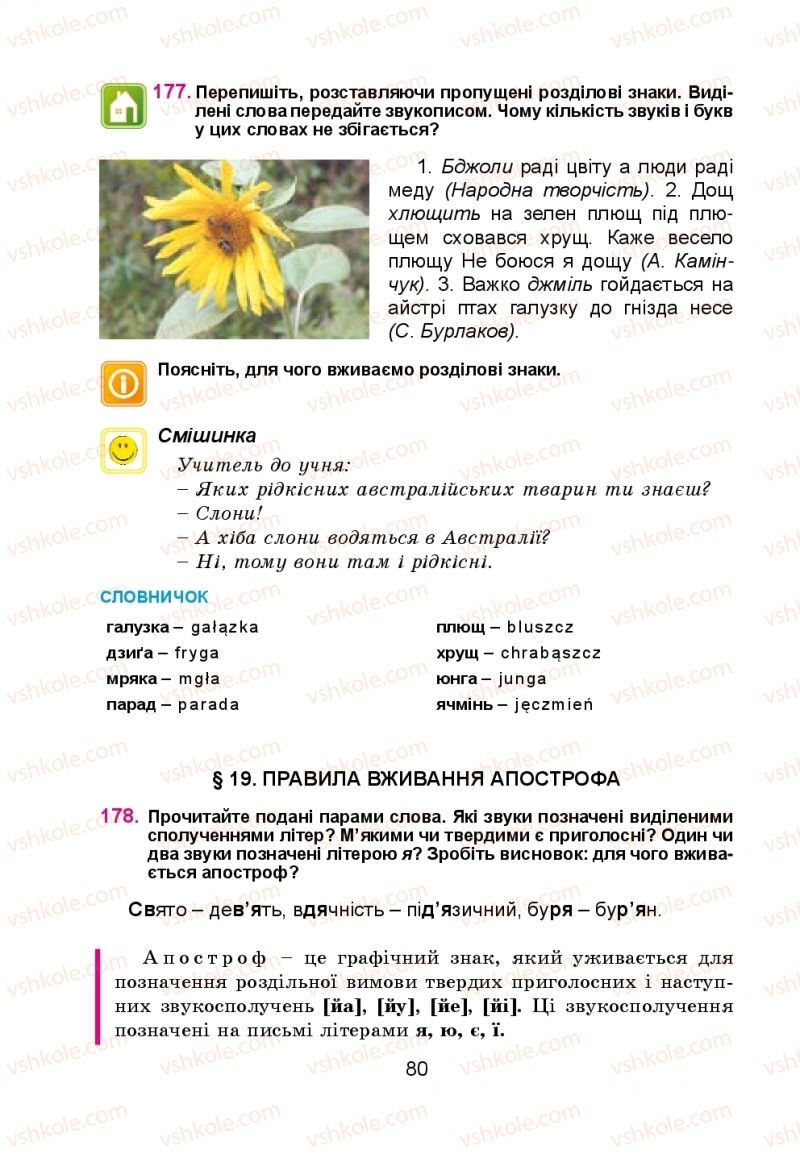Страница 80 | Підручник Українська мова 5 клас Н.М. Тушніцка, М.Б. Пилип 2013