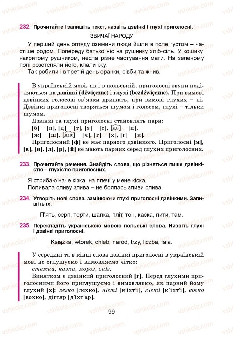 Страница 99 | Підручник Українська мова 5 клас Н.М. Тушніцка, М.Б. Пилип 2013