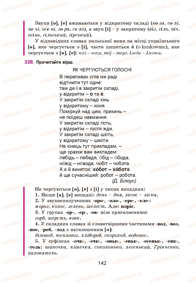 Страница 142 | Підручник Українська мова 5 клас Н.М. Тушніцка, М.Б. Пилип 2013