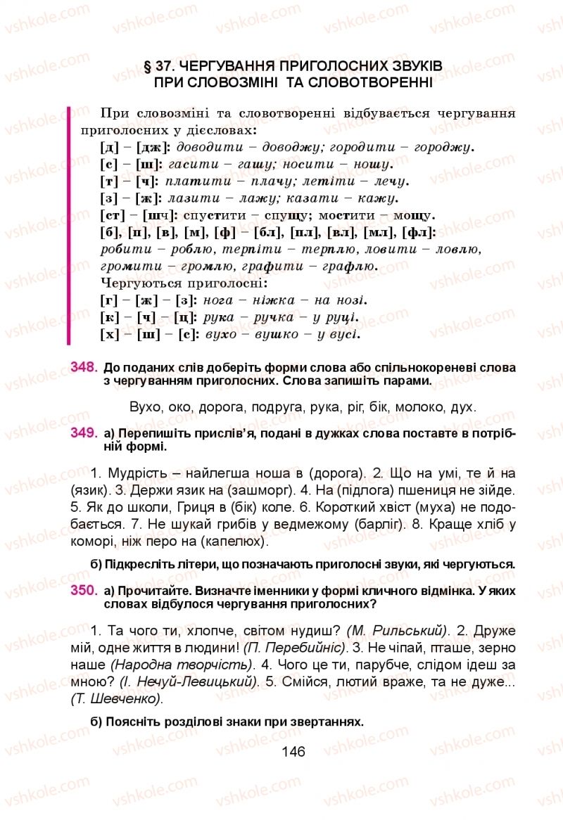 Страница 146 | Підручник Українська мова 5 клас Н.М. Тушніцка, М.Б. Пилип 2013