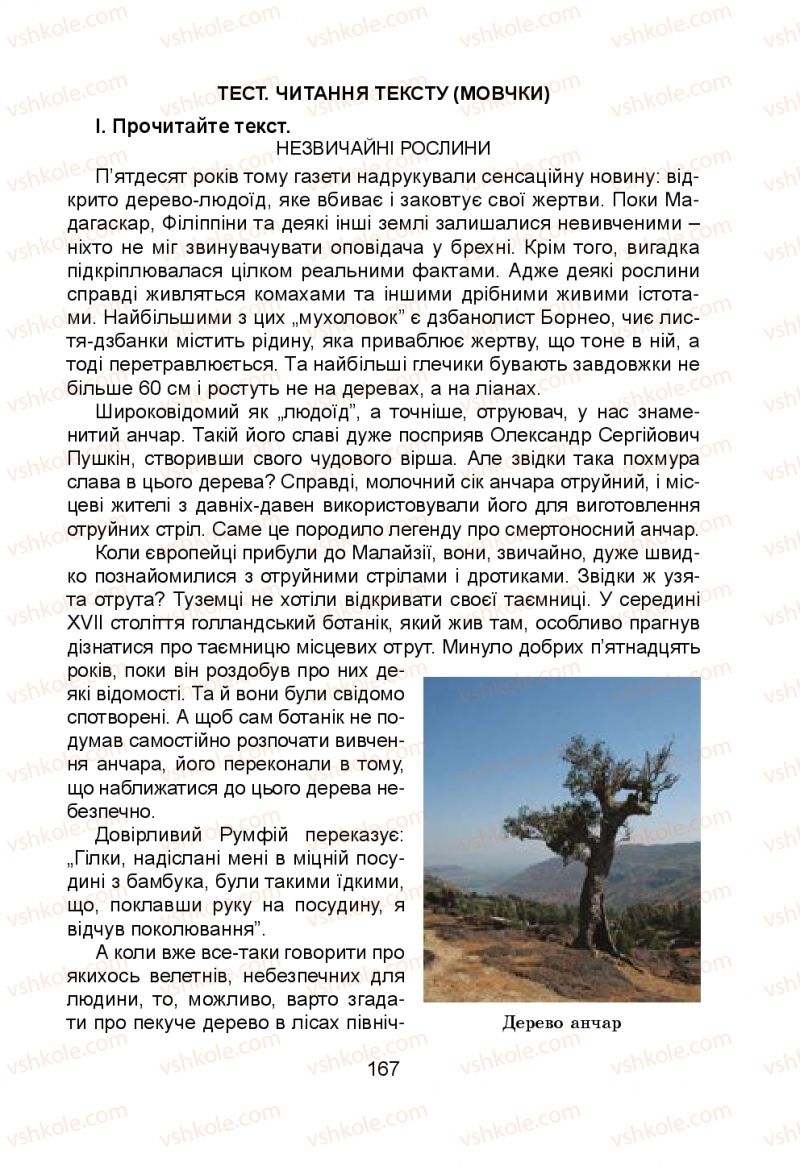 Страница 167 | Підручник Українська мова 5 клас Н.М. Тушніцка, М.Б. Пилип 2013