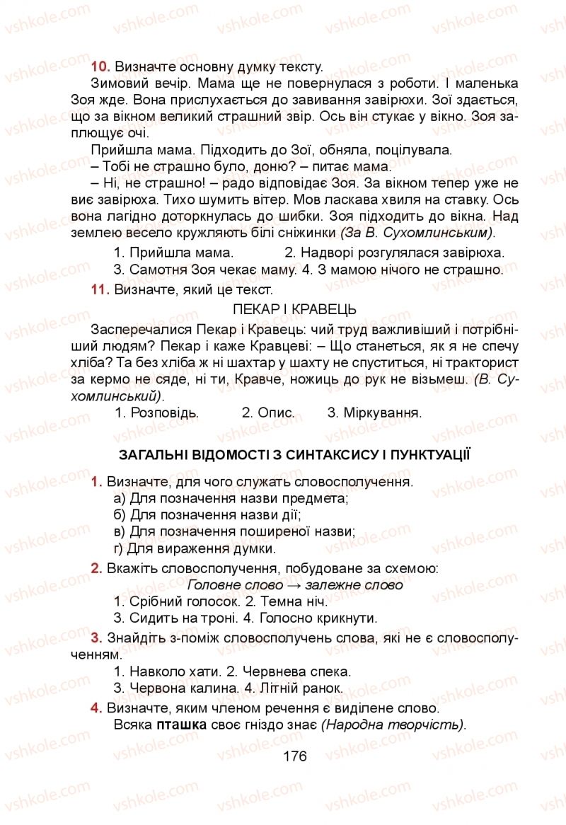 Страница 176 | Підручник Українська мова 5 клас Н.М. Тушніцка, М.Б. Пилип 2013