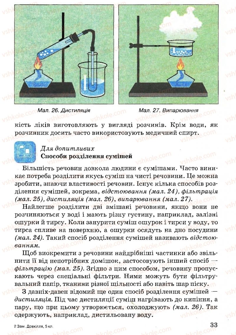 Страница 33 | Підручник Природознавство 5 клас В.Р. Ільченко, К.Ж. Гуз, Л.М. Булава 2005