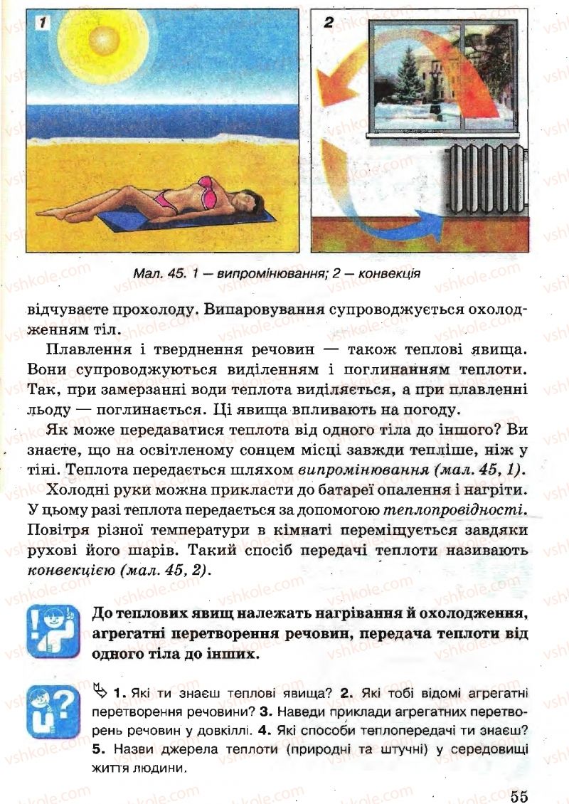 Страница 55 | Підручник Природознавство 5 клас В.Р. Ільченко, К.Ж. Гуз, Л.М. Булава 2005