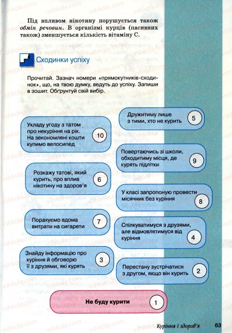 Страница 63 | Підручник Основи здоров'я 6 клас Т.Є. Бойченко, Н.С. Коваль, В.В. Дивак 2006