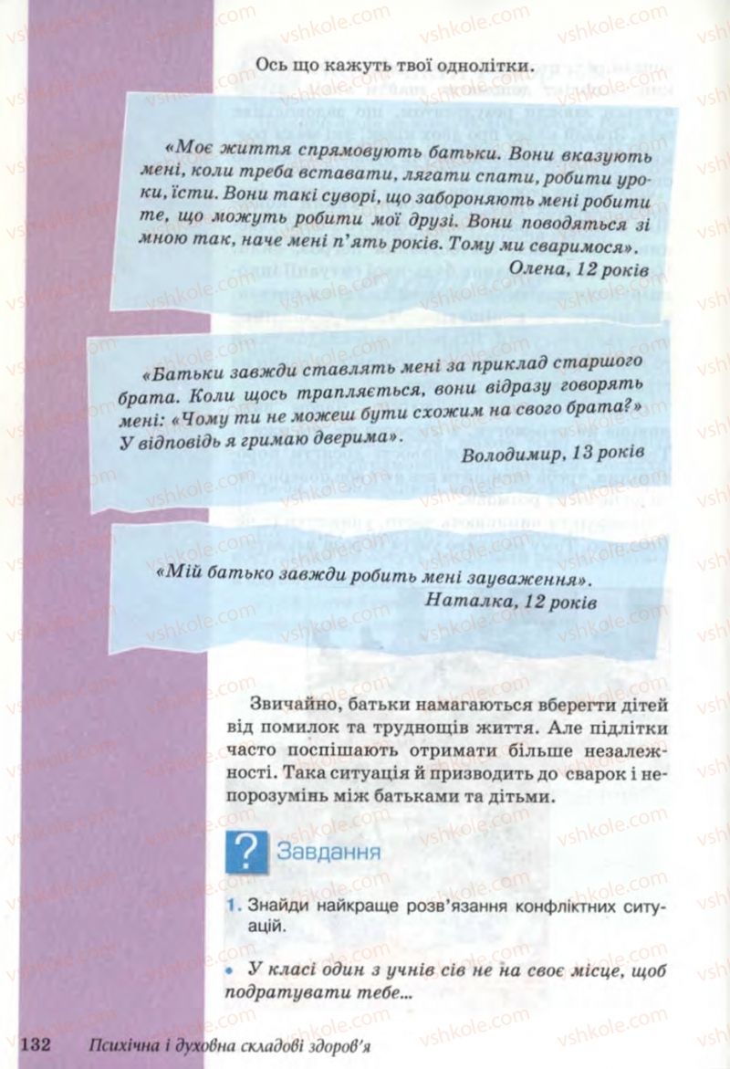 Страница 132 | Підручник Основи здоров'я 6 клас Т.Є. Бойченко, Н.С. Коваль, В.В. Дивак 2006
