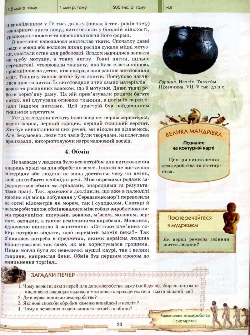 Страница 23 | Підручник Історія 6 клас О.І. Бонь, О.Л. Іваню 2005