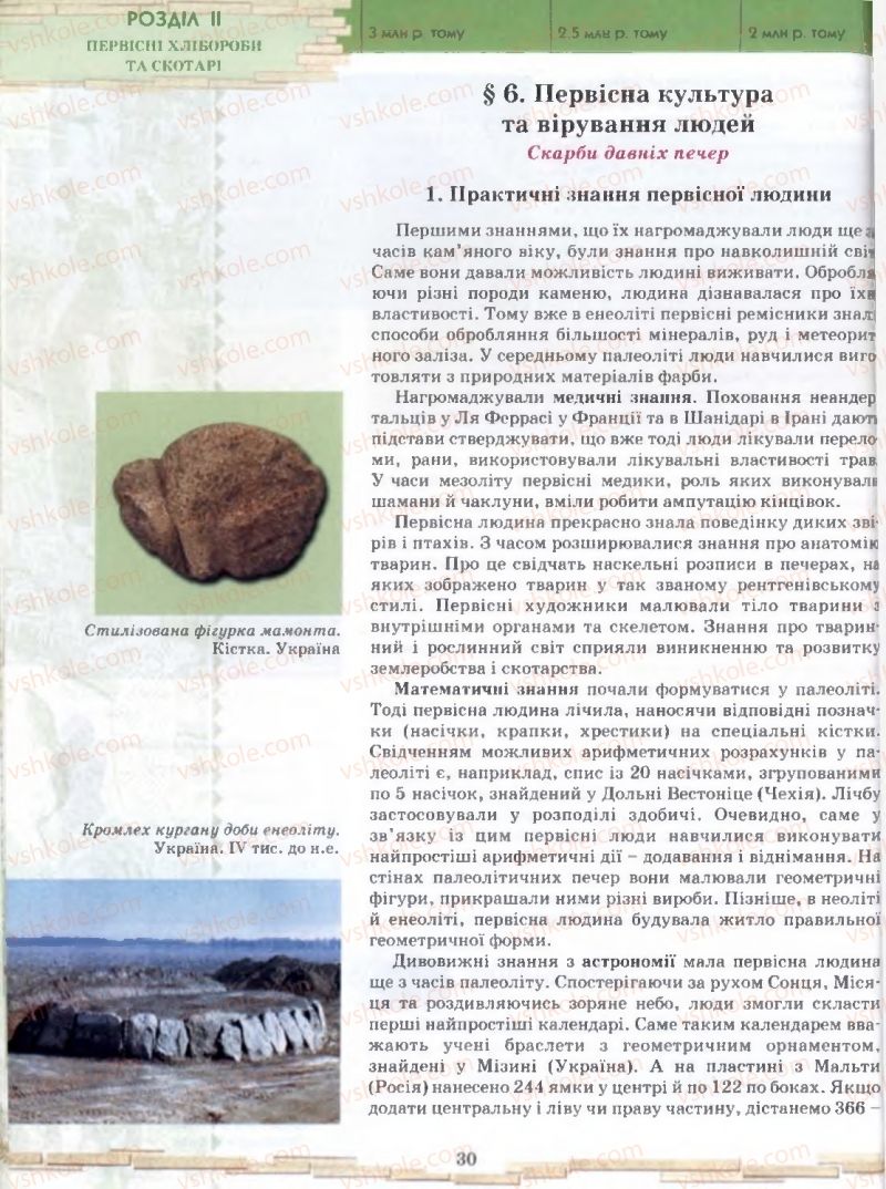 Страница 30 | Підручник Історія 6 клас О.І. Бонь, О.Л. Іваню 2005
