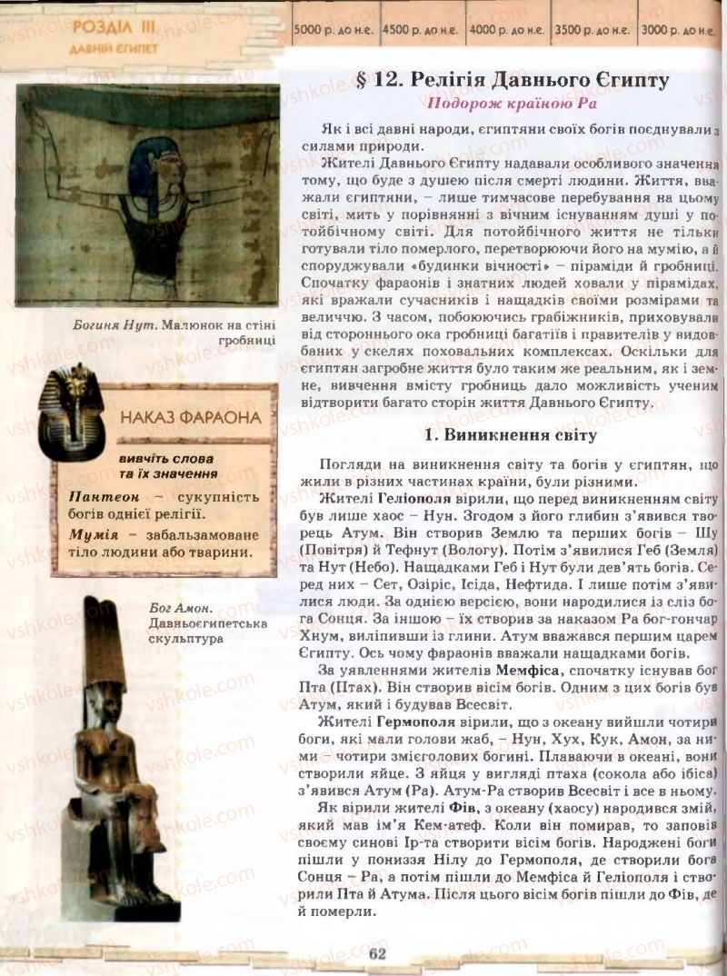 Страница 62 | Підручник Історія 6 клас О.І. Бонь, О.Л. Іваню 2005