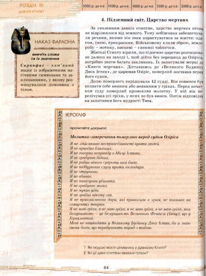 Страница 64 | Підручник Історія 6 клас О.І. Бонь, О.Л. Іваню 2005