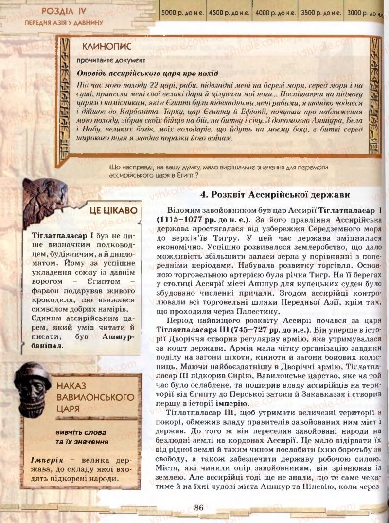 Страница 86 | Підручник Історія 6 клас О.І. Бонь, О.Л. Іваню 2005