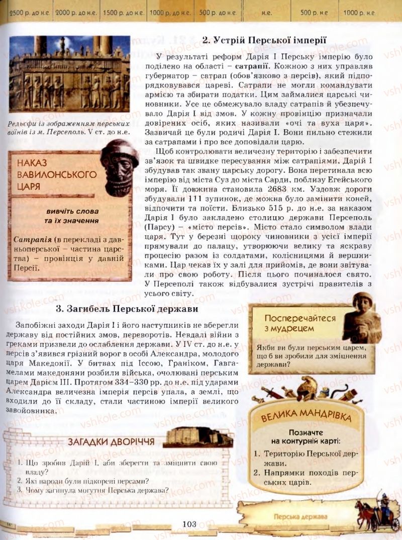 Страница 103 | Підручник Історія 6 клас О.І. Бонь, О.Л. Іваню 2005